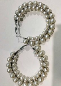 Pearl Hoop Earrings