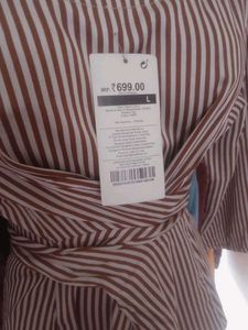 Striped Bohemian Top - Size L