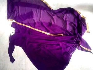 Wine Gown With Dupatta