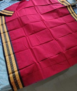 Deep Maroon Cotton Saree