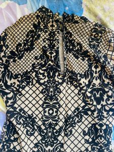 Patterned Bodysuit Top