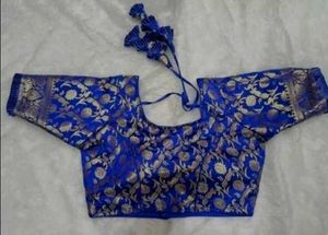 Royal Blue Banarasi Blouse