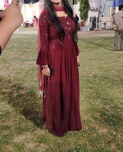Elegant Maroon Kurta Set