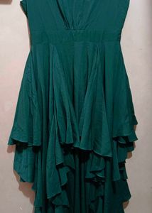 Bottle Green Stylish Maxi Dress