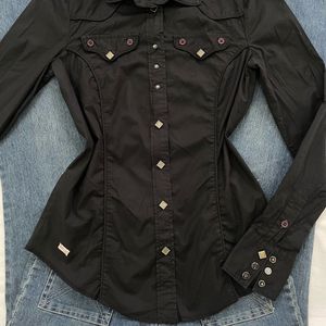 Stargirl Bedazzled Fitted Y2K Shirt
