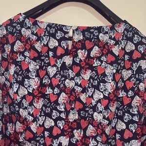 Heart Print Tunic Dress