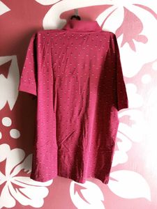 Lois Polo Shirt - Burgundy Patterned