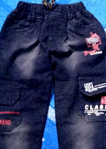 Boys Black Cargo Pants