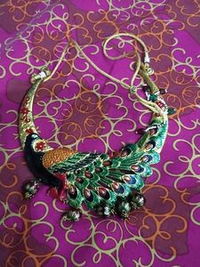 Statement Peacock Collar Necklace