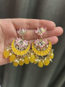 Yellow Lotus Earrings