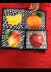 Soft Cotton Flash Cards - Fruits , Animals