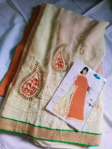 Gorgeous Embroidered Silk Saree