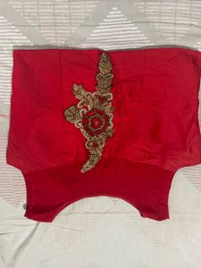 Sleeveless Red Lehenga And Choli