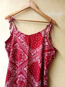 Shein Red Bandana Print Dress (Women)