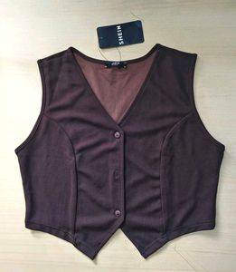Sleeveless Panelled Short Waistcoat with Pant 👖