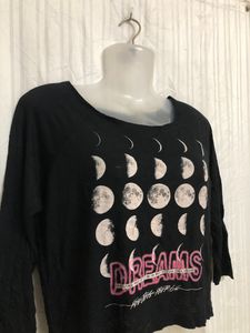 Strsdivarius Black Crop Top