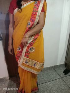 Beautiful Mustard Yellow Saree