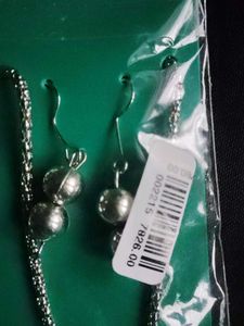 Silver Tone Statement Necklace &amp; Earring Set
