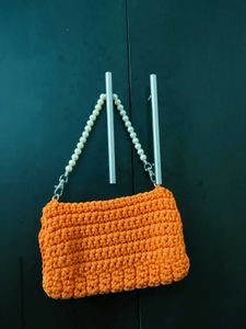 Crochet Clutch with Floral Detail