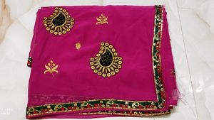 😍💖new Beautiful Pink Saree💖😍