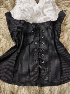 Steampunk Mob Boss Inspired Halter Neck Corset Top