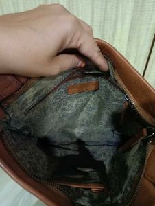 Genuine Leather Brown Crossbody Bag