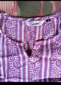 Printed pure cotton straight kurti