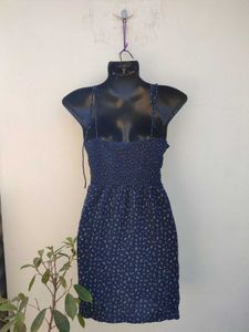Old Navy Fit Flare Printed Tie-Shoulder Mini Dress