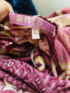 Pink Patterned Long Sleeve Top