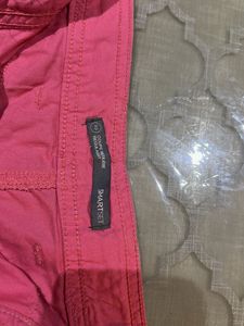 Salmon Pink Buttoned Shorts Size US 10