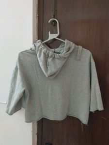 Grey Baggy Hoodie Top