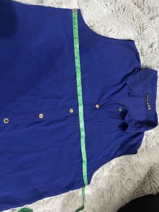 Poshmark Sheer Royal Blue Top