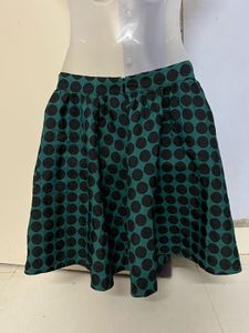 Korean Green Polka Dot Skirt