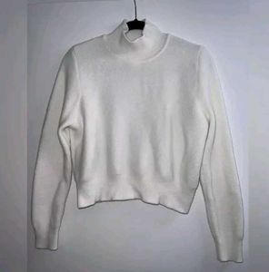 Zara Womens Cropped Mock Neck Sweater Size M