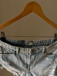 ZARA Denim High Waist SHORTS