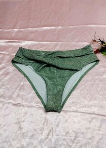 Green Glitter High-Waisted Bikini Bottoms