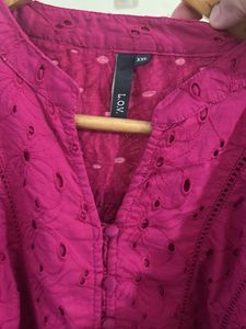 Magenta Belted Mini Dress