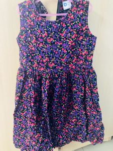 Ditsy Print Velvet Frock
