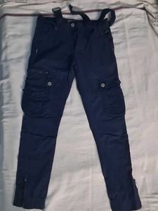 Blue Cargo Pants