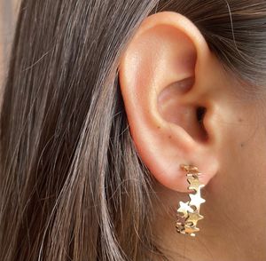 Star Hoop Earrings