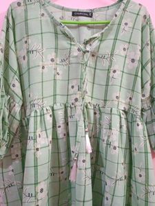 Green Peplum Top