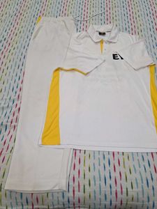 White & Yellow Sports T-Shirt Set