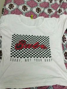 Graphic Print White Tee