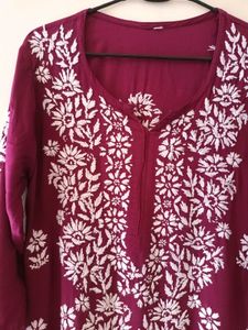 HANDWORK CHIKANKARI KURTA