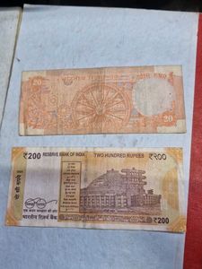Rare ₹20 &amp; ₹200 Indian Currency