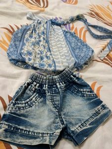 Stylish Top & Jeans For Baby Girl