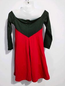 RED AND BLACK DRESS