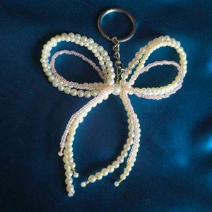 Pearl Bow Keychain