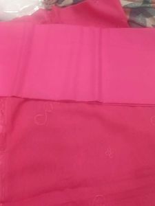 Pink Embroidered Dress Material