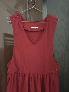 Maroon Sleeveless Dress